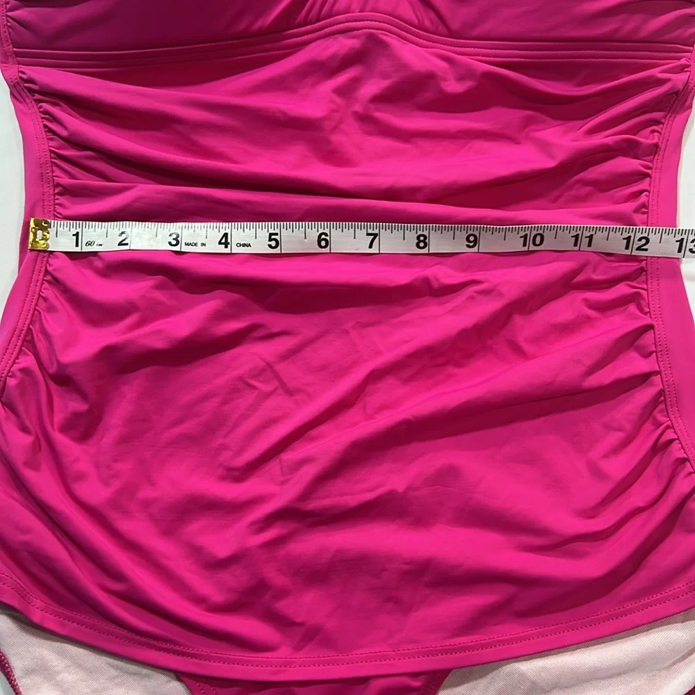 Tommy Bahama one piece pink swimsuit size 14 - Picture 4 of 10